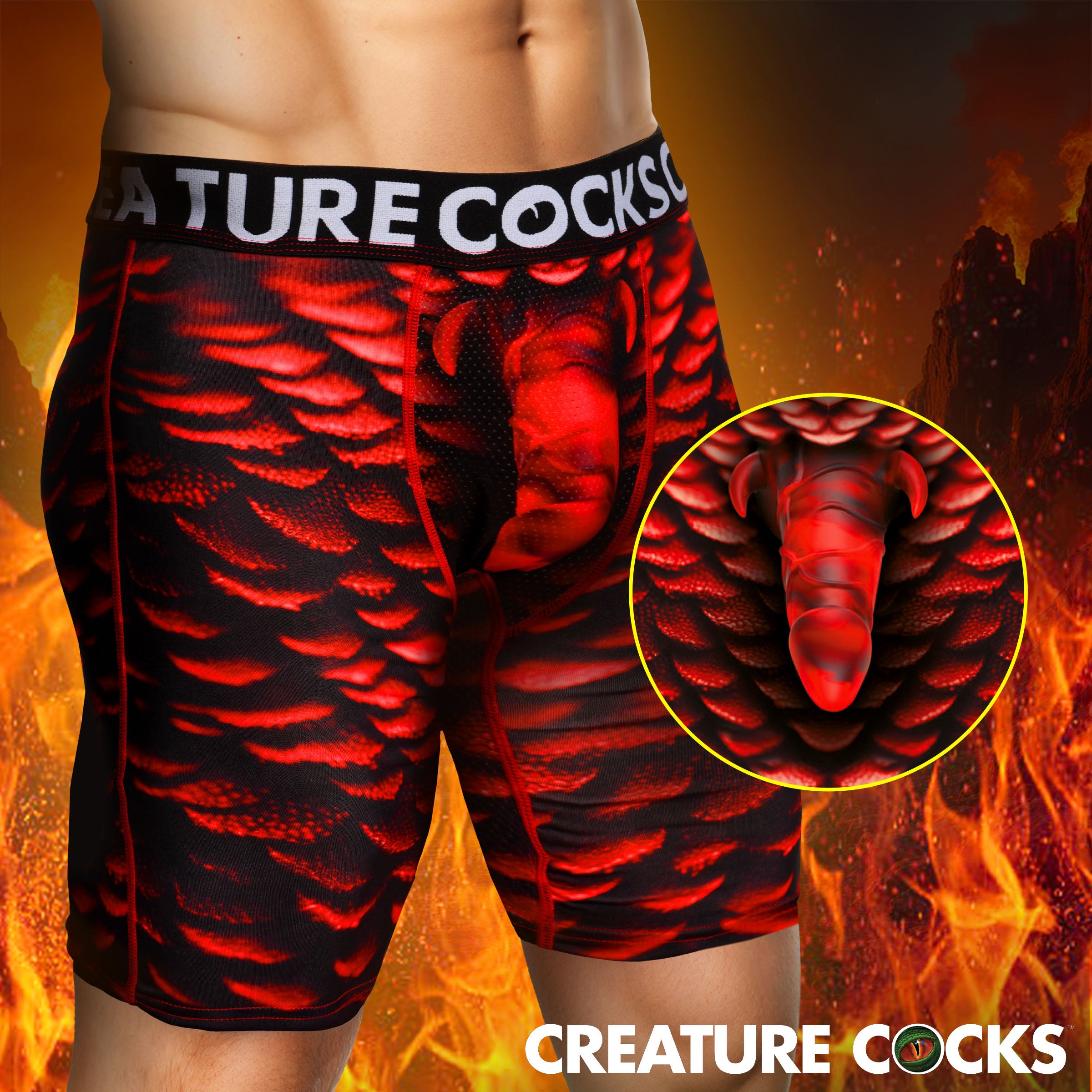 Creature Wear Horny Devil Demon Boxer Shorts - X-Large