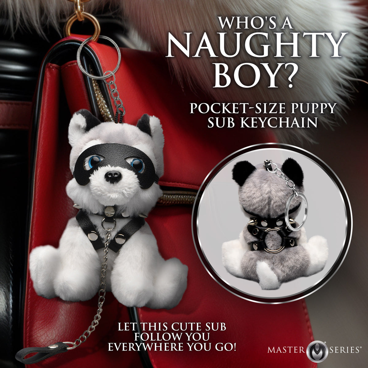 Max the Fetish Pup Keychain (view 2)