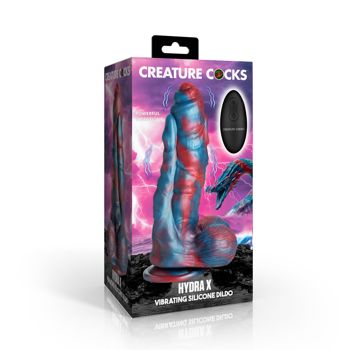 Hydra X Vibrating Silicone Dildo, Silicone (view 6)