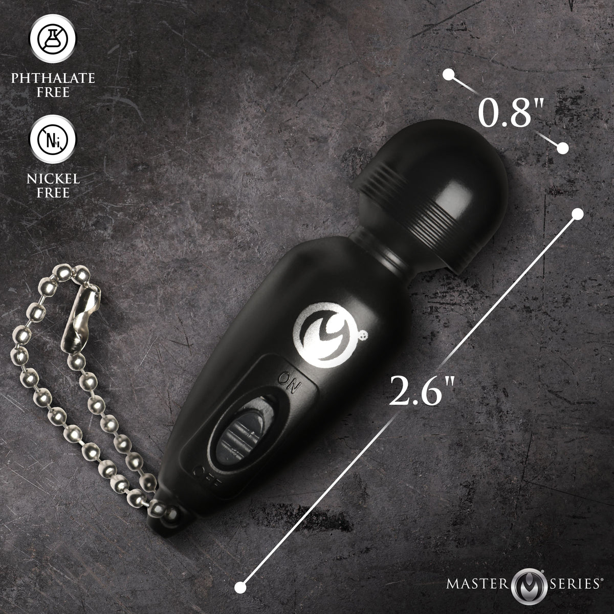 Thunderstick Mini Vibrating Wand Keychain – wand massager, Metal (view 3)