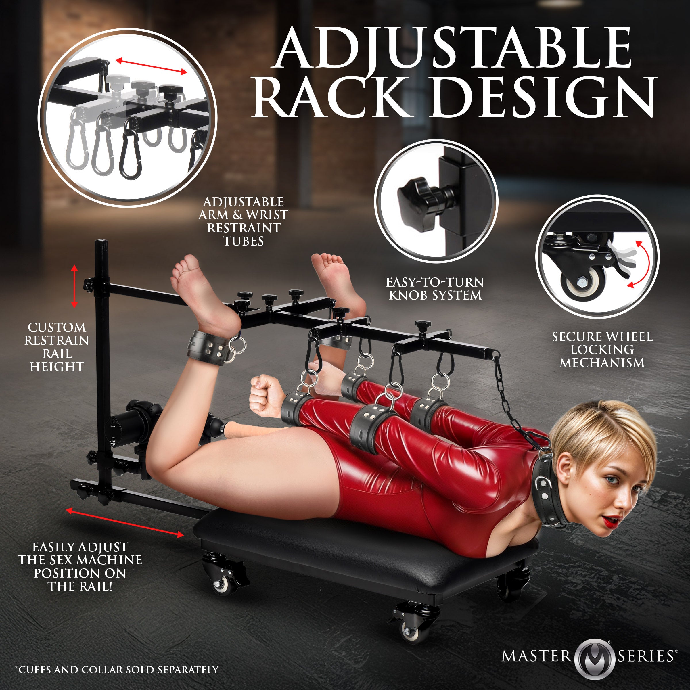 Hog Tie Restraint Rack with Sex Machine