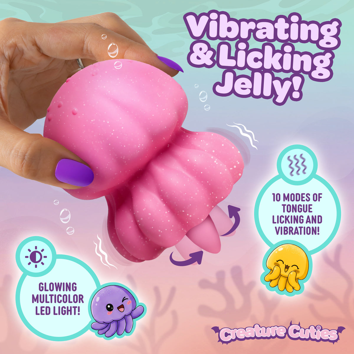 Glow Jelly Licking &amp; Vibrating Stimulator – clitoral suction toy (view 2)