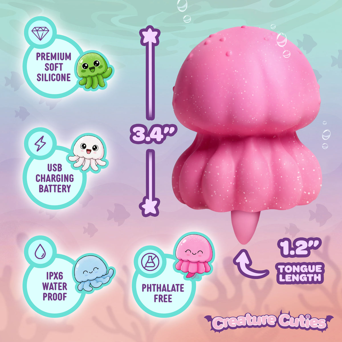 Glow Jelly Licking &amp; Vibrating Stimulator – clitoral suction toy (view 4)