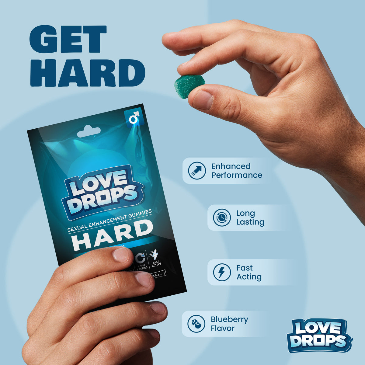 Sexual Enhancement Gummies for Him - Hard (8pcs) (view 2)