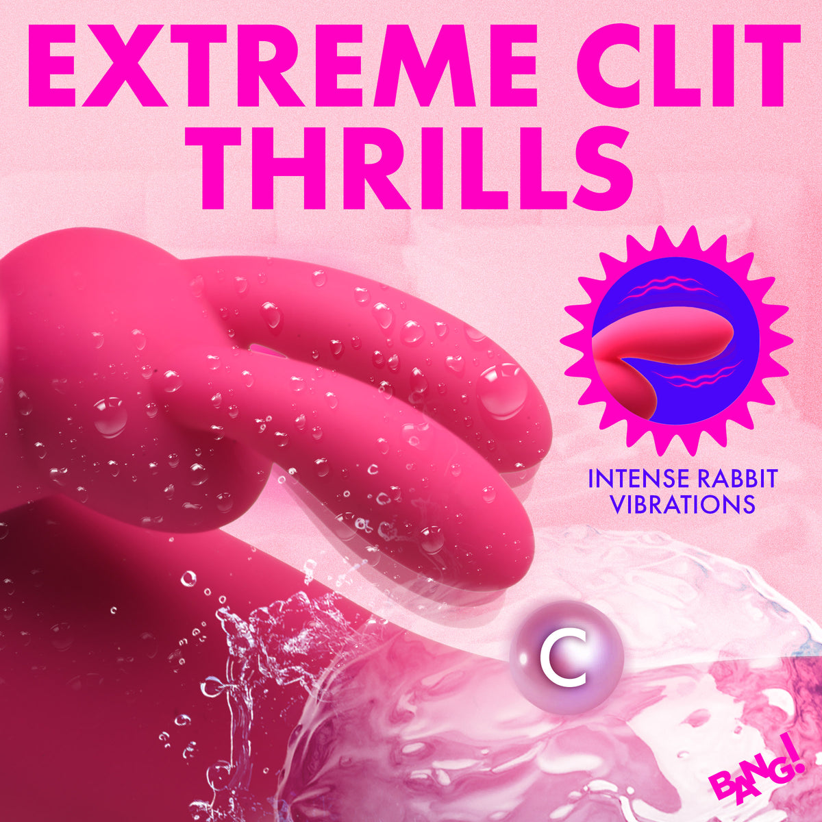 Come Hither Silicone Rabbit Vibrator - Pink, Silicone (view 3)