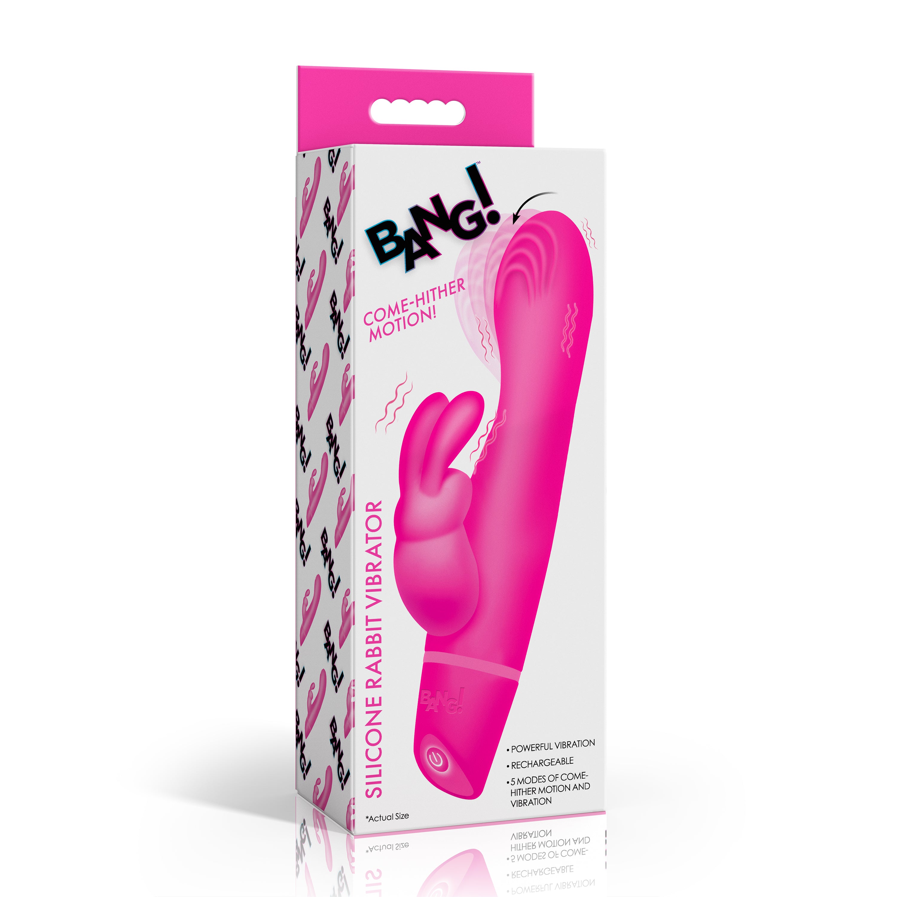 Come Hither Silicone Rabbit Vibrator - Pink