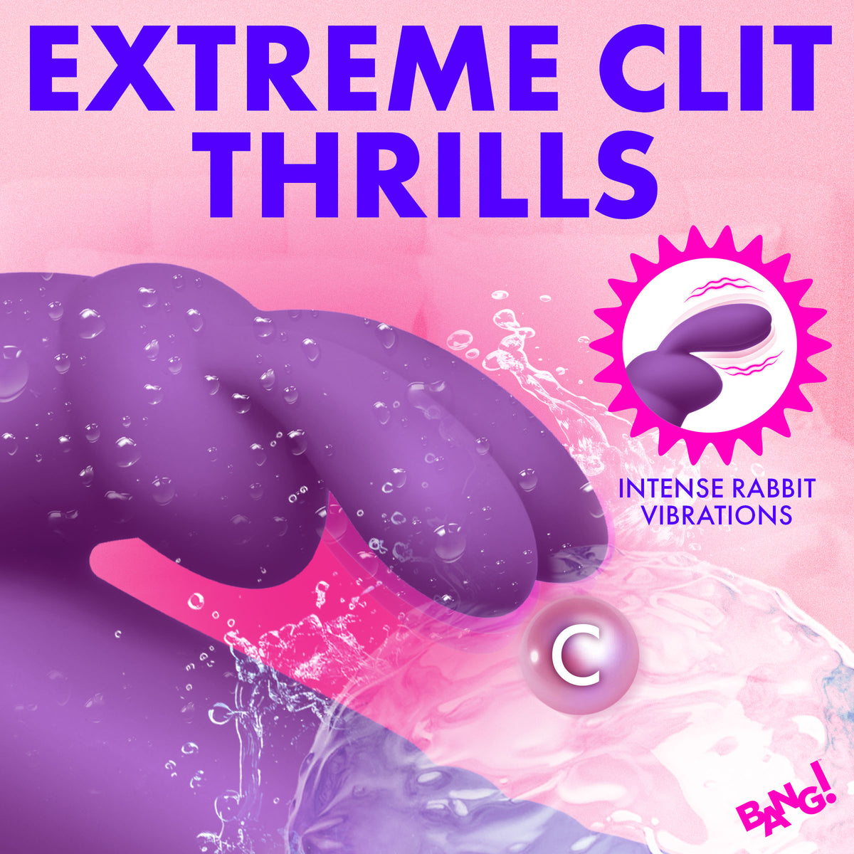 Thrusting Silicone Rabbit Vibrator - Purple, Silicone (view 3)