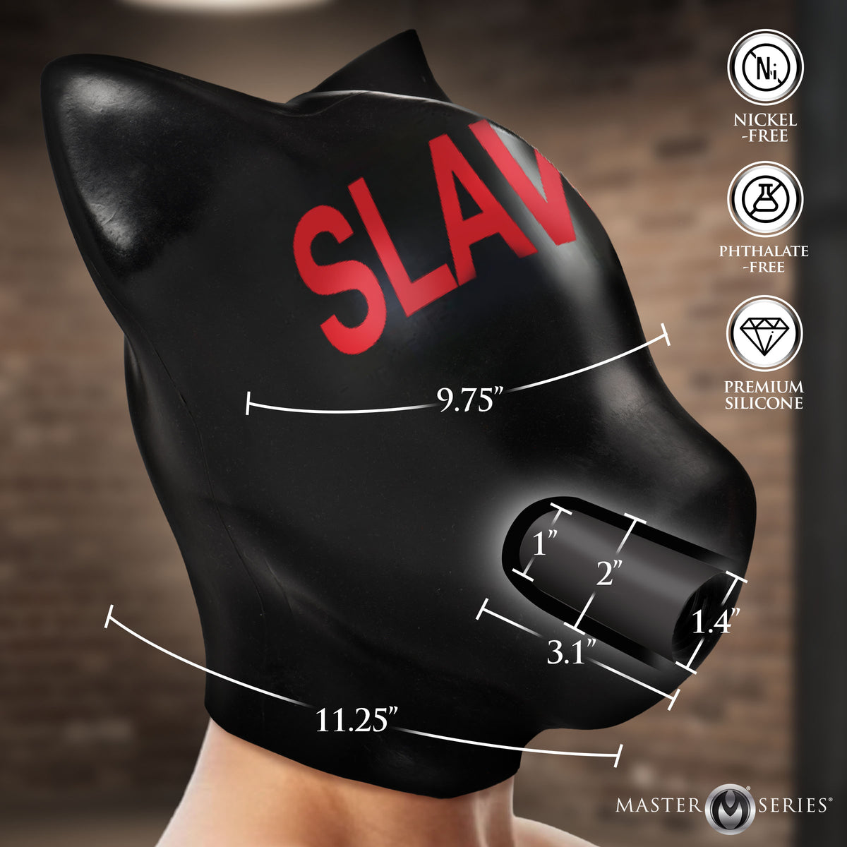 Slave Silicone Sensory Hood – hood and blindfold (view 4)