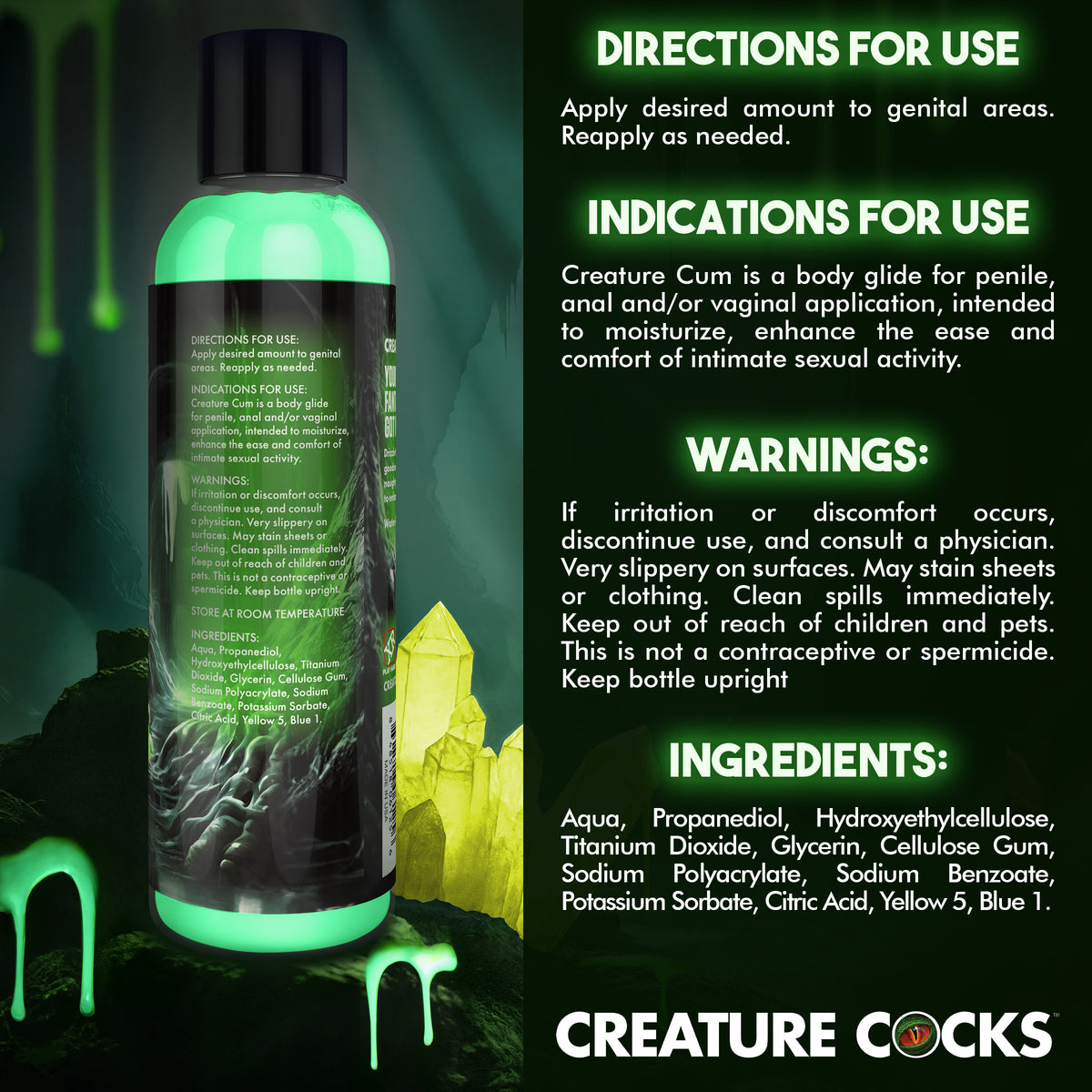 Creature Cum Green Jizz Lubricant - 8oz (view 6)