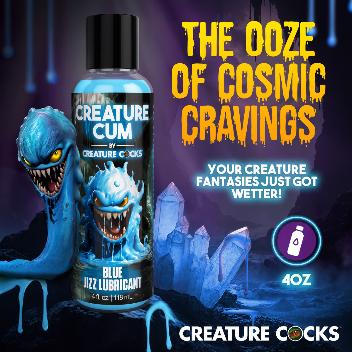 Creature Cum Blue Jizz Lubricant - 4oz (view 2)