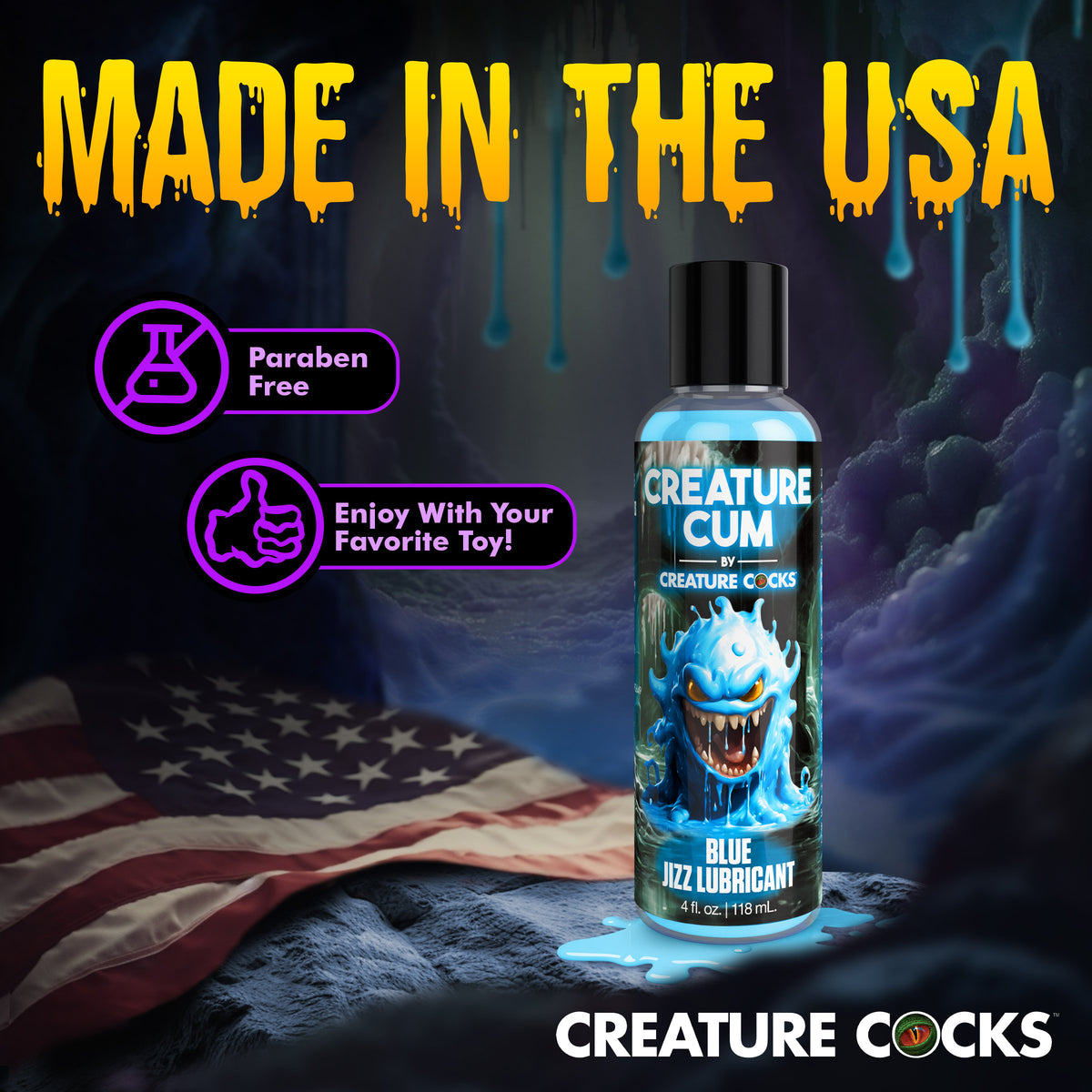 Creature Cum Blue Jizz Lubricant - 4oz (view 5)