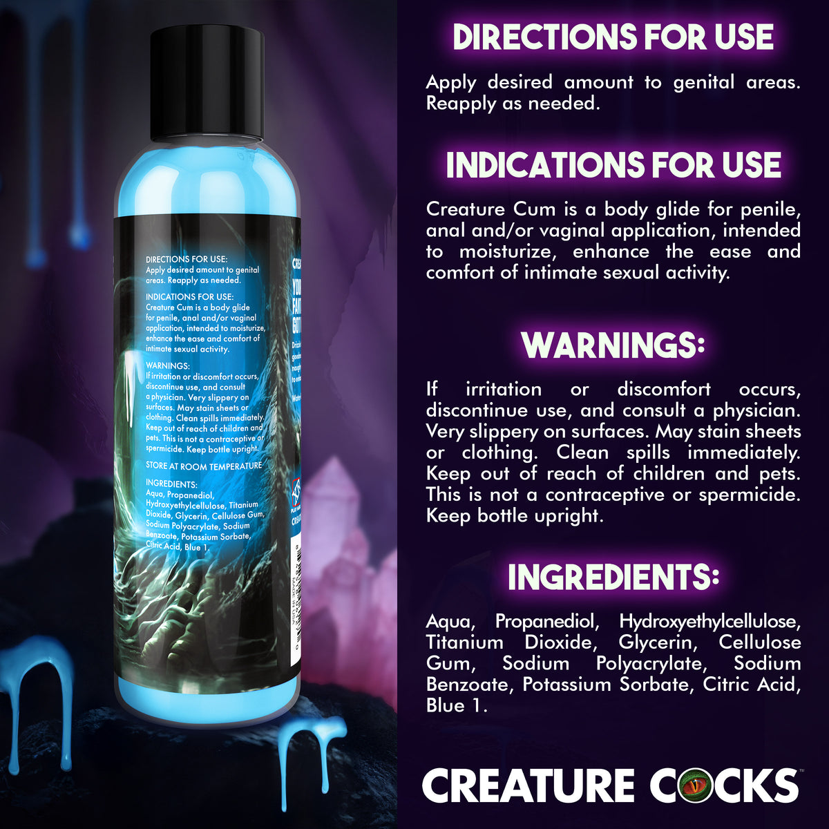 Creature Cum Blue Jizz Lubricant - 8oz (view 6)