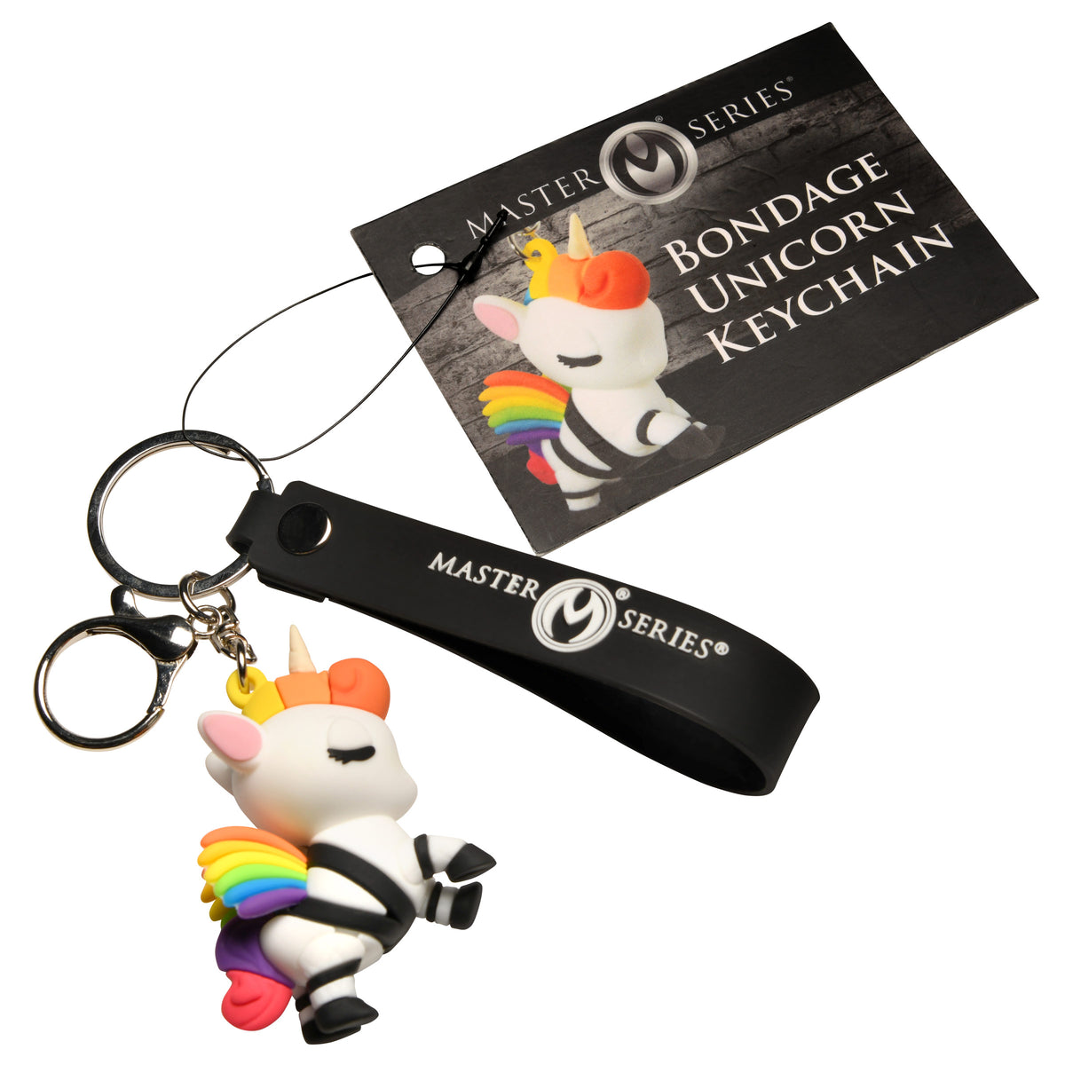 New Bondage Unicorn Keychain, Metal (view 6)