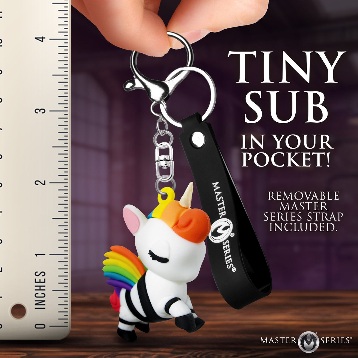 New Bondage Unicorn Keychain, Metal (view 4)
