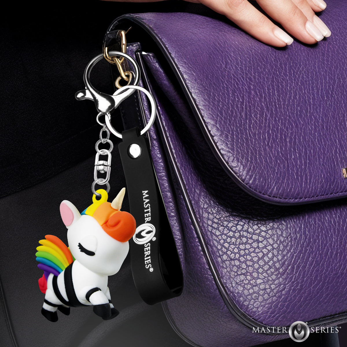 New Bondage Unicorn Keychain, Metal