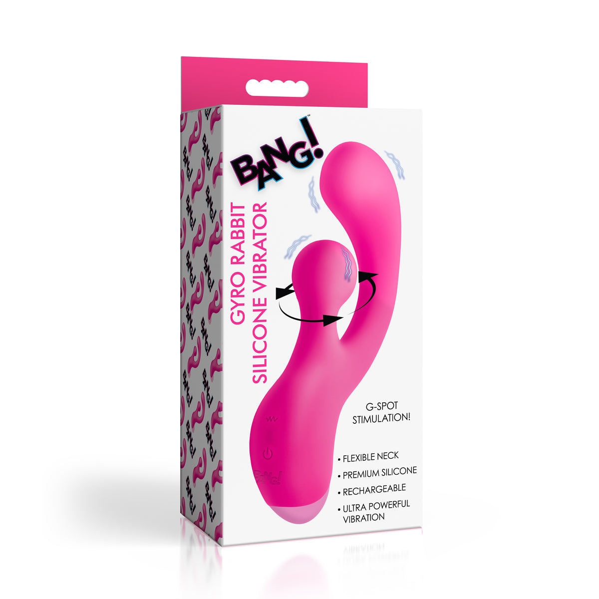 Gyro Rabbit Silicone Vibrator - Pink – rabbit vibrator, Silicone (view 6)