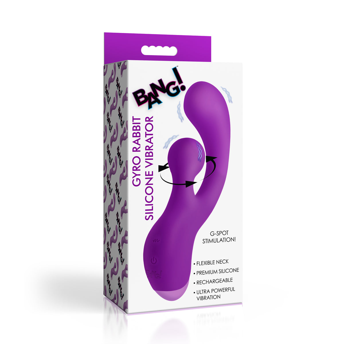 Gyro Rabbit Silicone Vibrator - Purple – rabbit vibrator, Silicone (view 6)