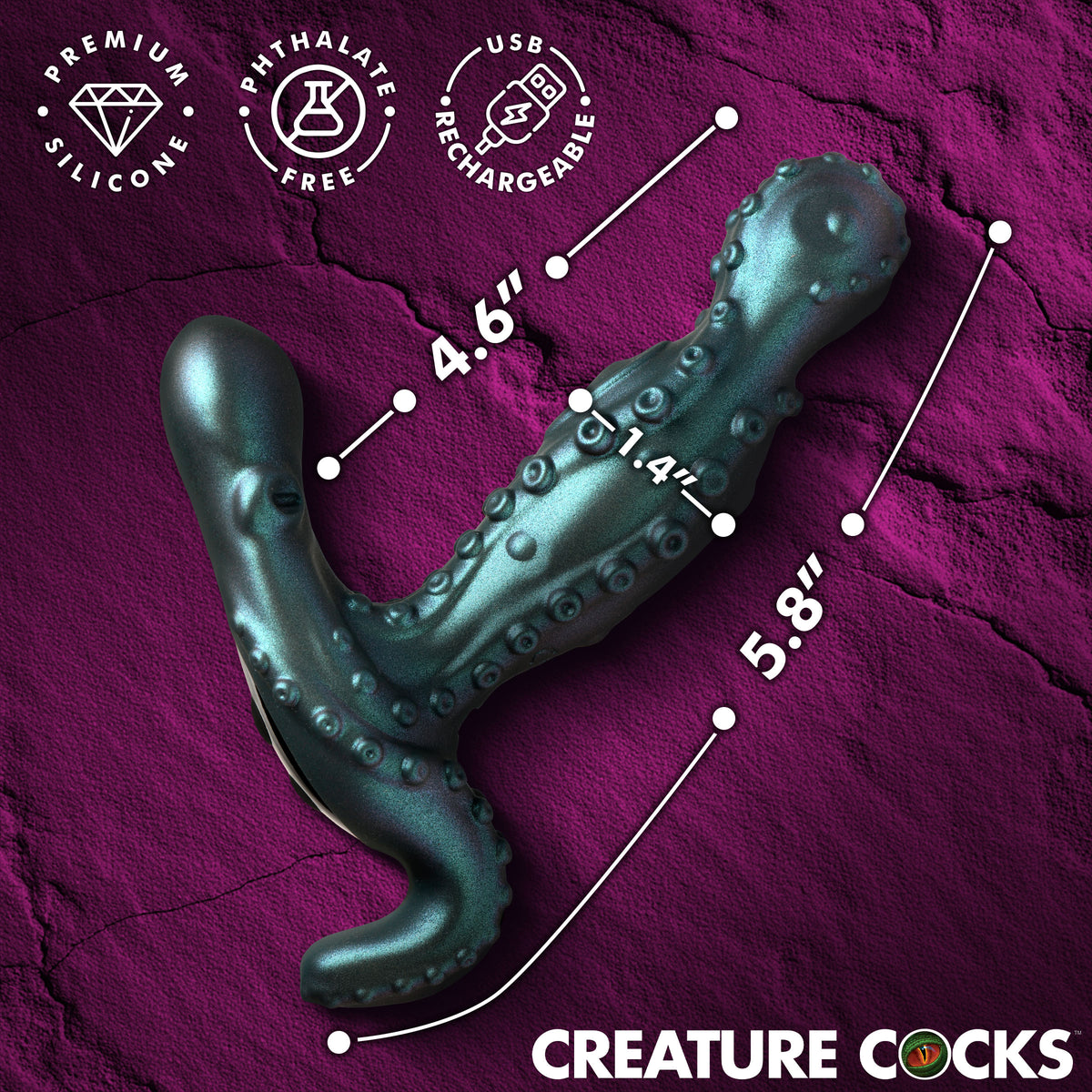 Octoprobe Gyrating Prostate Vibrator – prostate massager, Silicone (view 4)