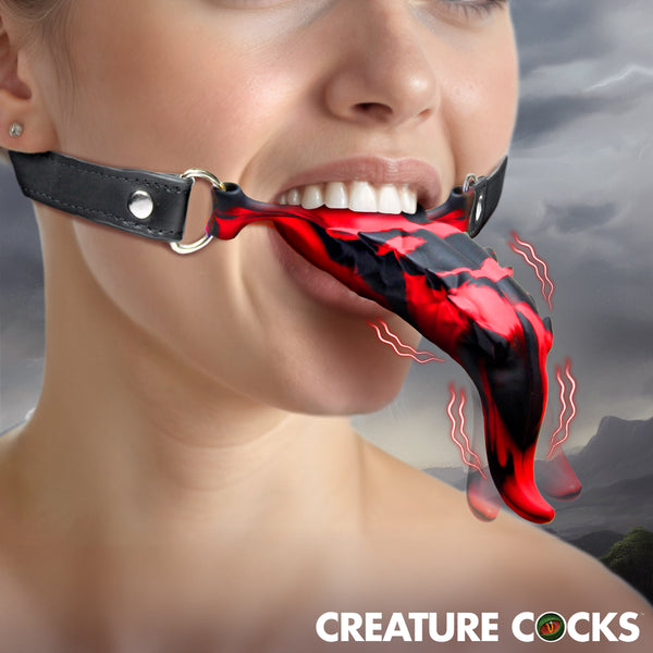 Demon's Tongue Vibrating Oral Enhancer – penis pump and enhancer, Silicone