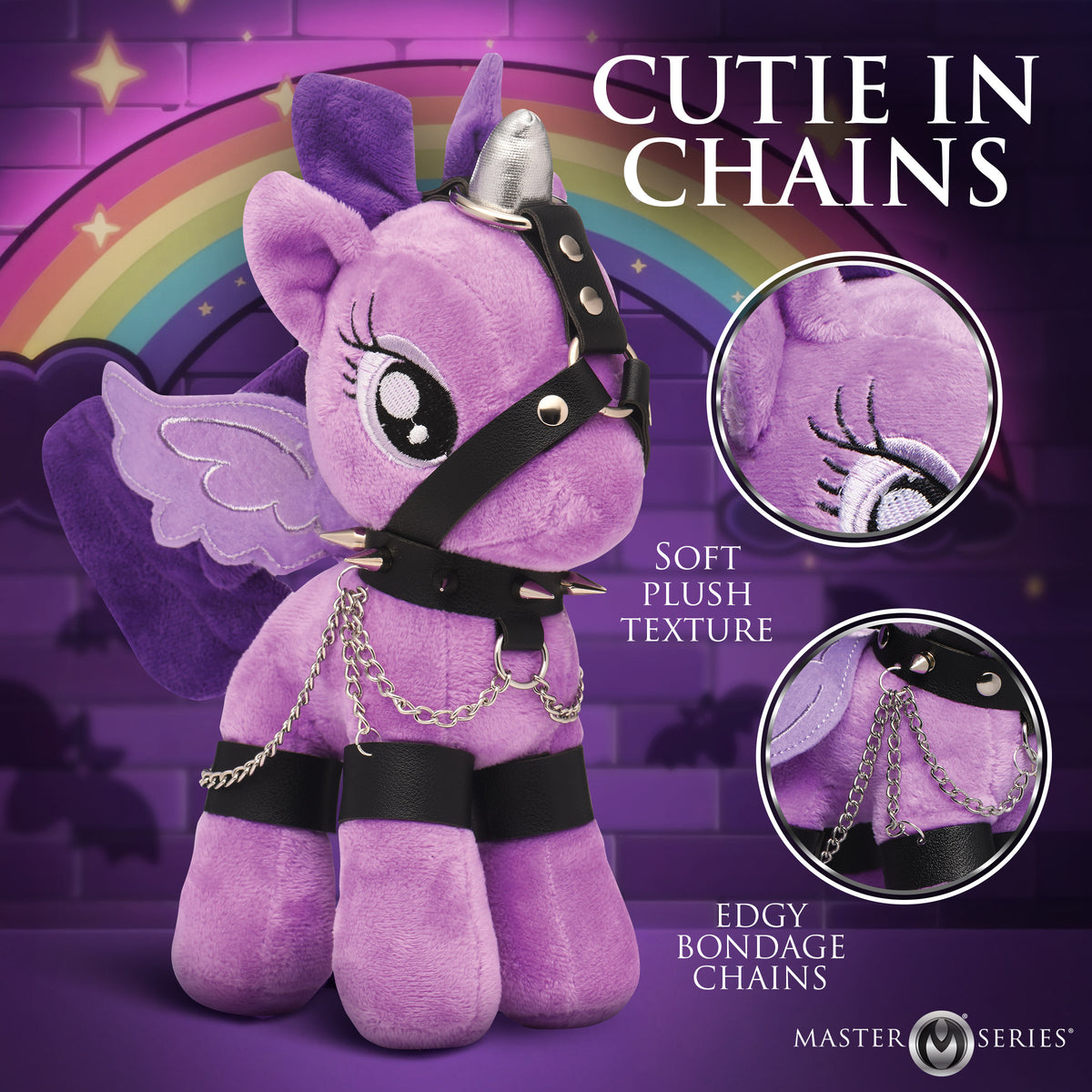Raven Plum Bondage Pony – restraints and cuffs, Metal (view 3)