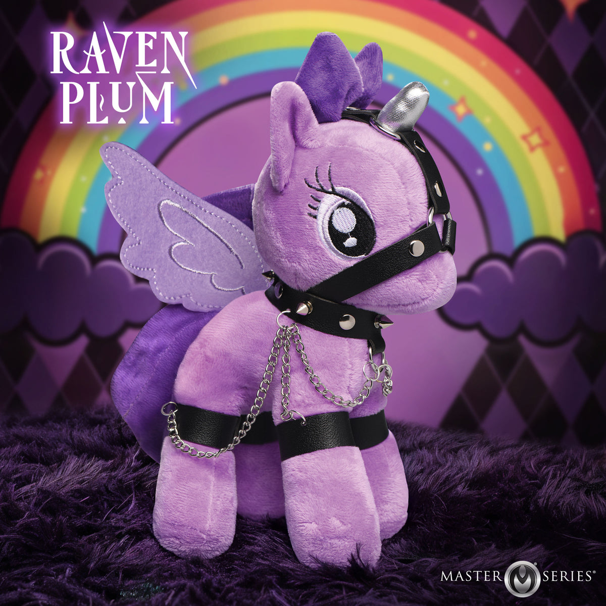 Raven Plum Bondage Pony – restraints and cuffs, Metal