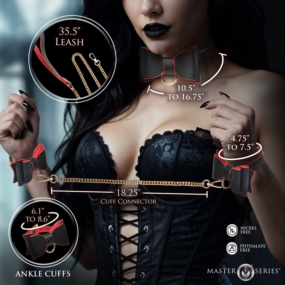 Goth Bondage Set – restraints and cuffs, Metal (view 4)