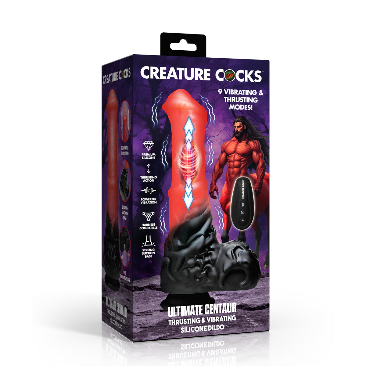 Ultimate Centaur Thrusting &amp; Vibrating Silicone Dildo, Silicone (view 6)