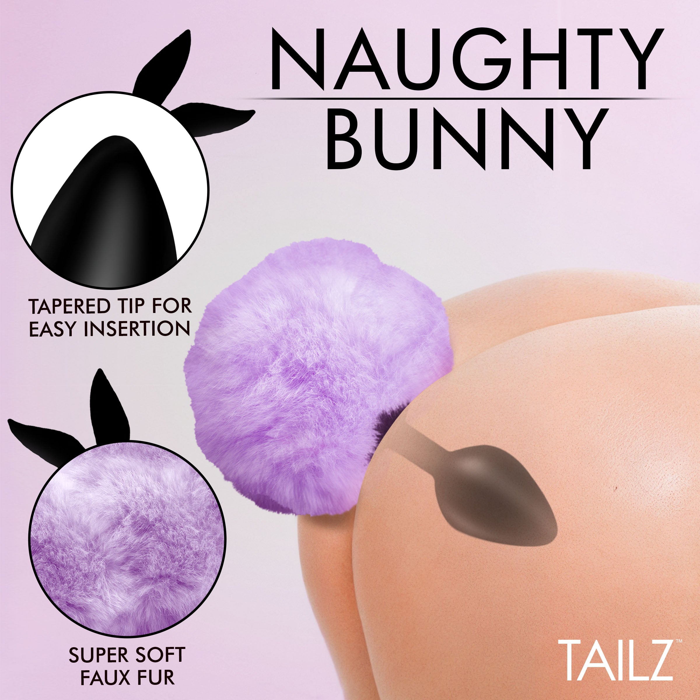 Fluffy Bunny Tail Silicone Plug