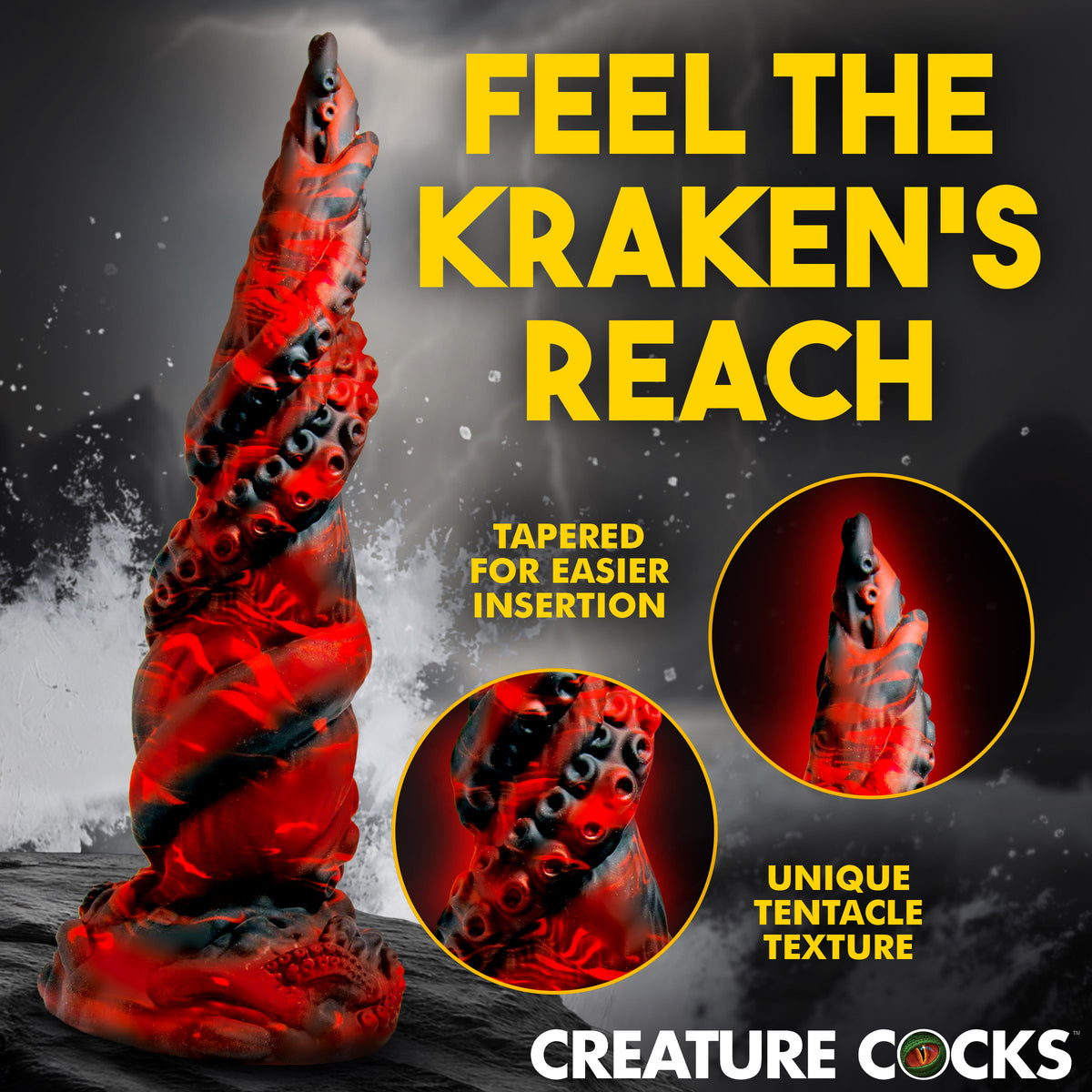 Kraken Spawn Tentacle Silicone Dildo, Silicone (view 2)