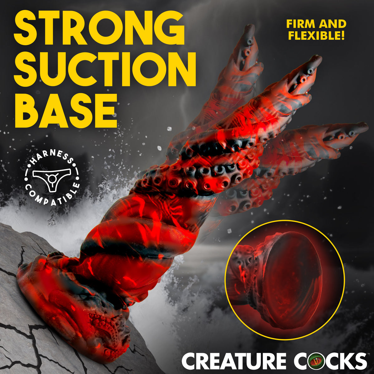 Kraken Spawn Tentacle Silicone Dildo, Silicone (view 3)