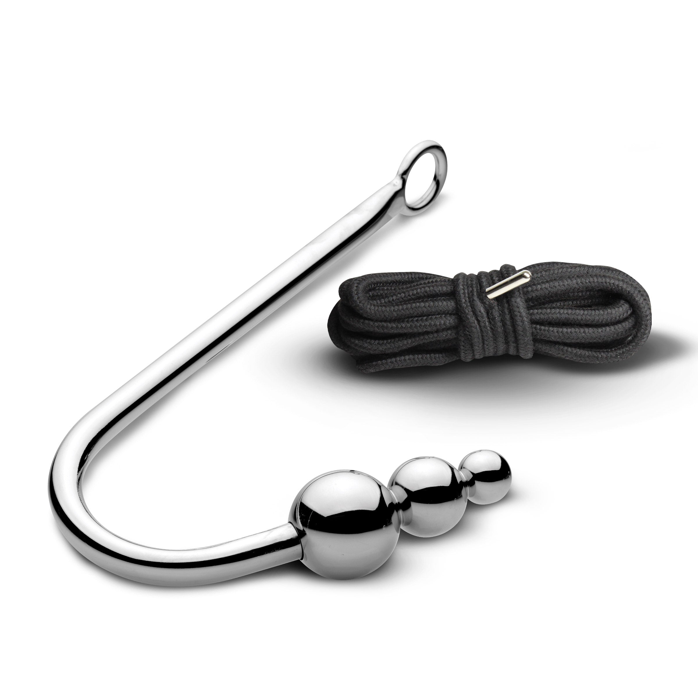 Roped Beaded Anal Hook with Rope