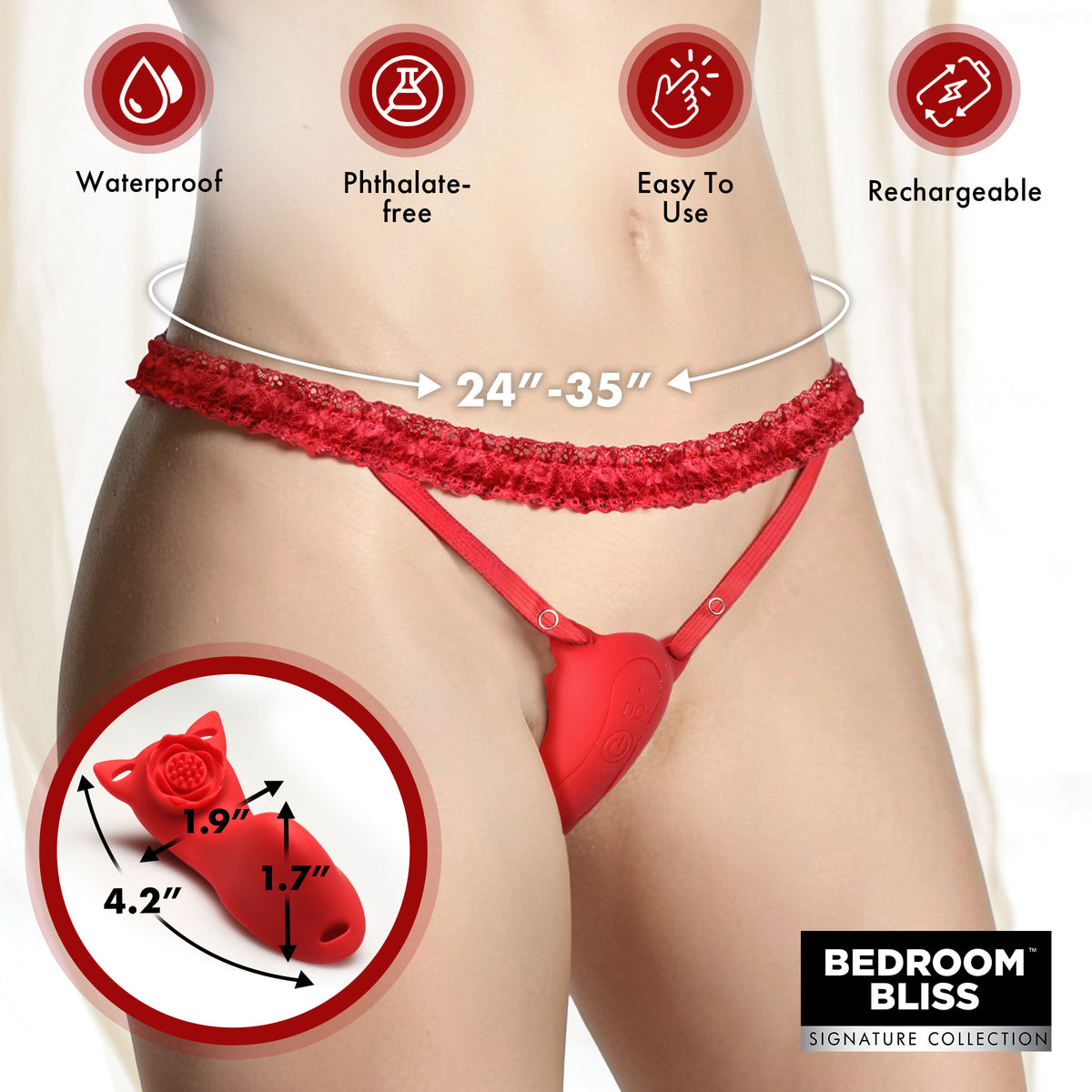 Textured Silicone Panty Vibe with Remote – bullet and egg vibrator (view 4)