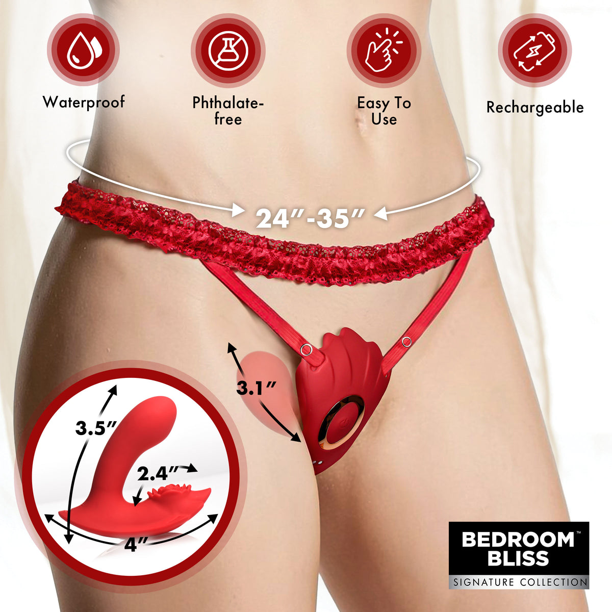 G-Spot Silicone Panty Vibe with Remote – bullet and egg vibrator (view 4)