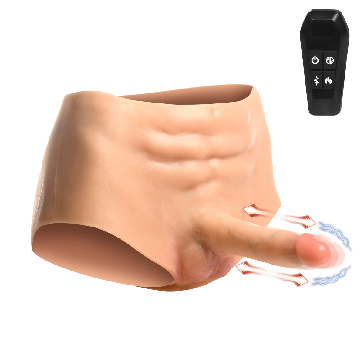Power Briefs Thrusting and Vibrating Silicone Penis Panties – dildo (view 5)