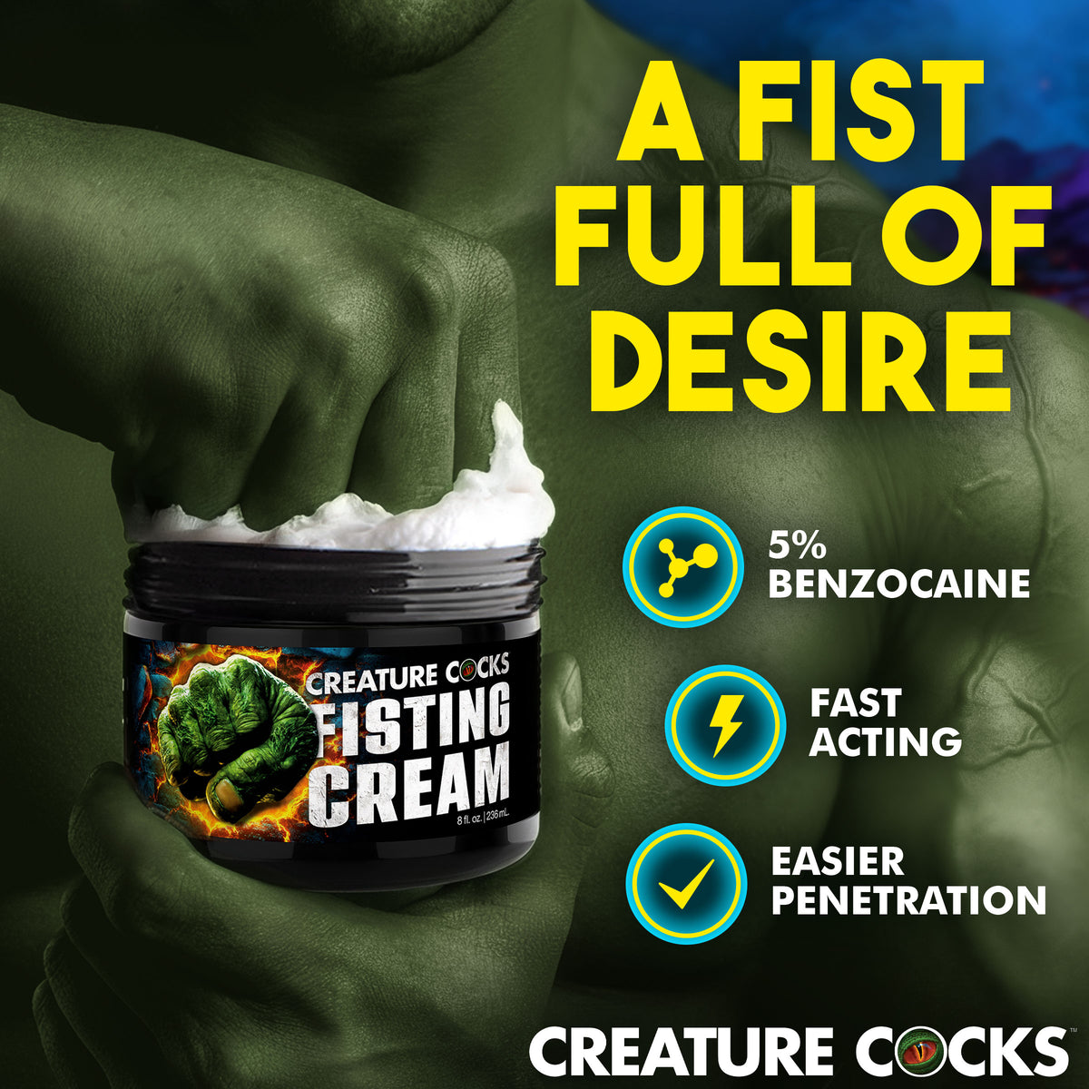 Creature Cocks Fisting Cream 8oz – lubricant (view 2)