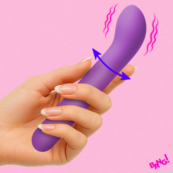 G-Spot Flexible Silicone Vibrator - Purple, Silicone