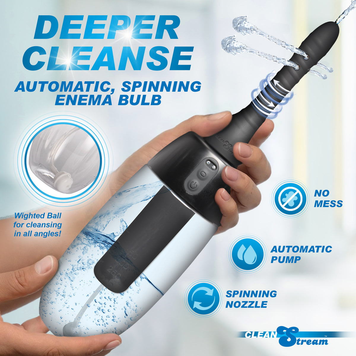 XL Spinning Automatic Enema Bulb – enema and douche (view 2)