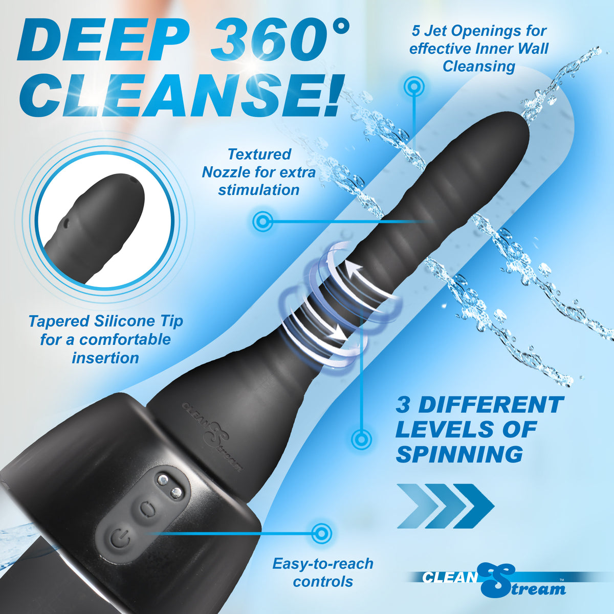 XL Spinning Automatic Enema Bulb – enema and douche (view 3)