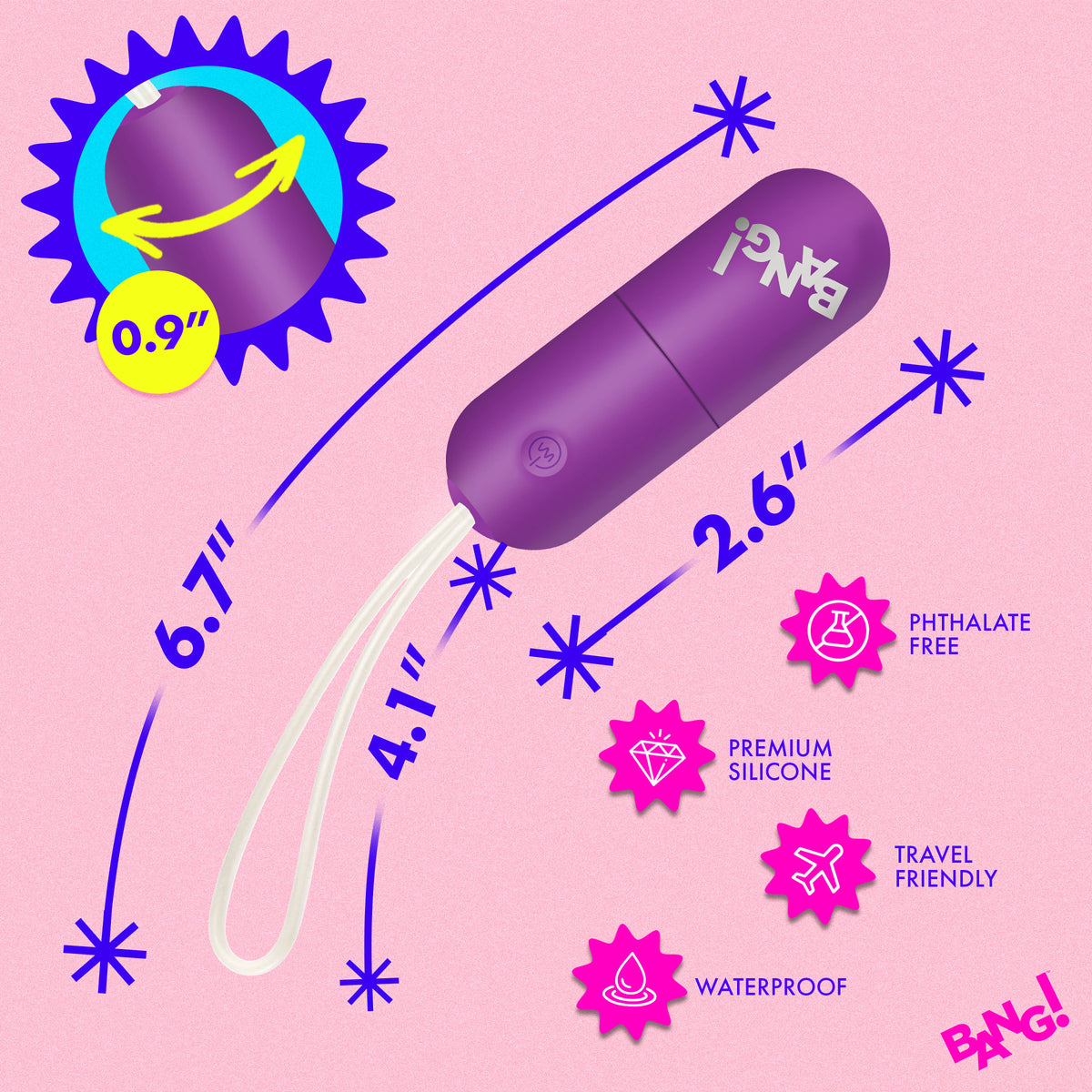 Vibrating Egg - Purple – bullet and egg vibrator (view 3)