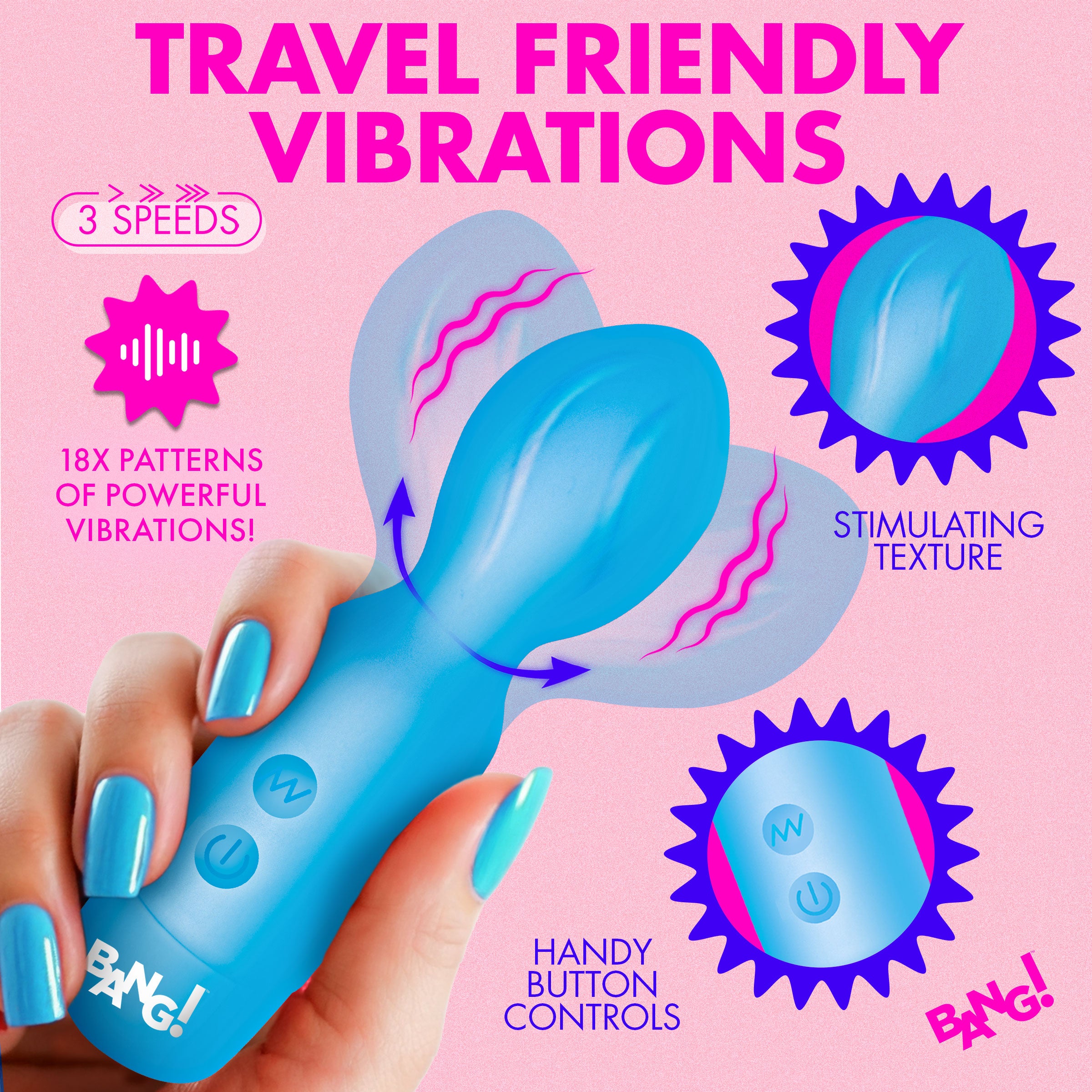 18X Vibrating Silicone Mini Wand