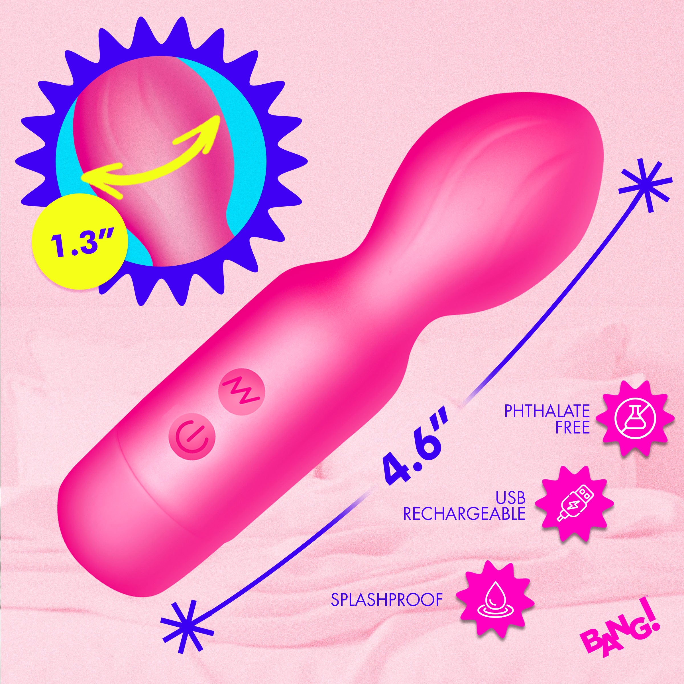 18X Vibrating Silicone Mini Wand
