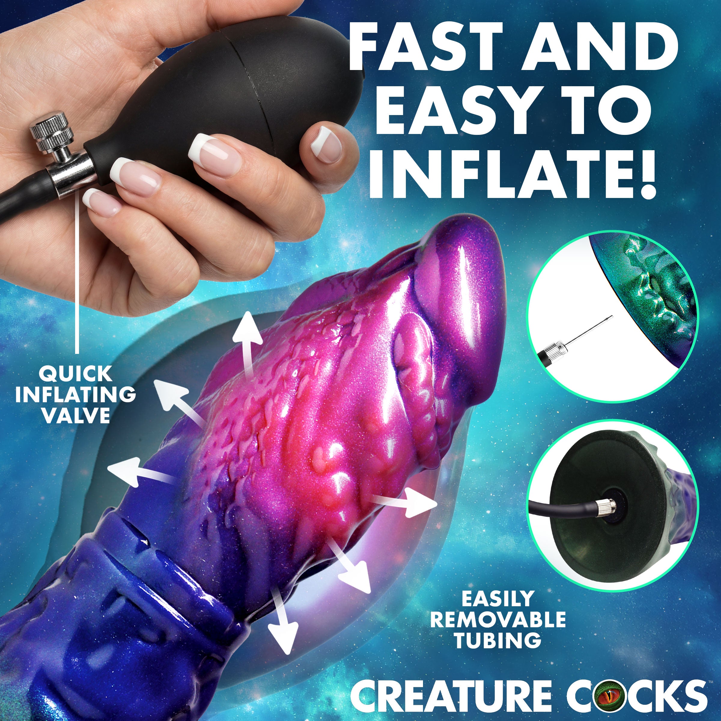 Gorge Inflatable Silicone Dildo