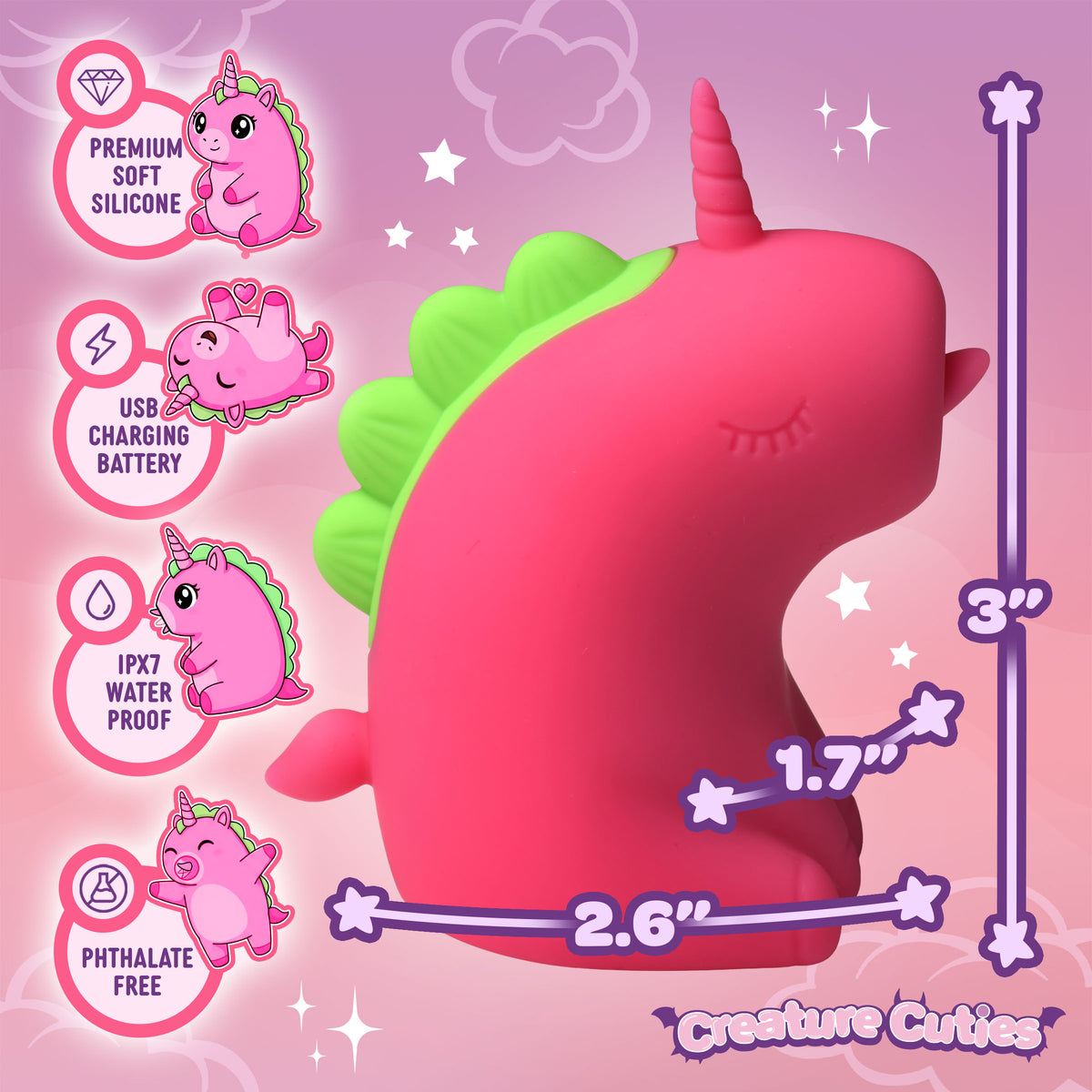 Flickyhorn Flicking Silicone Stimulator – clitoral suction toy (view 3)