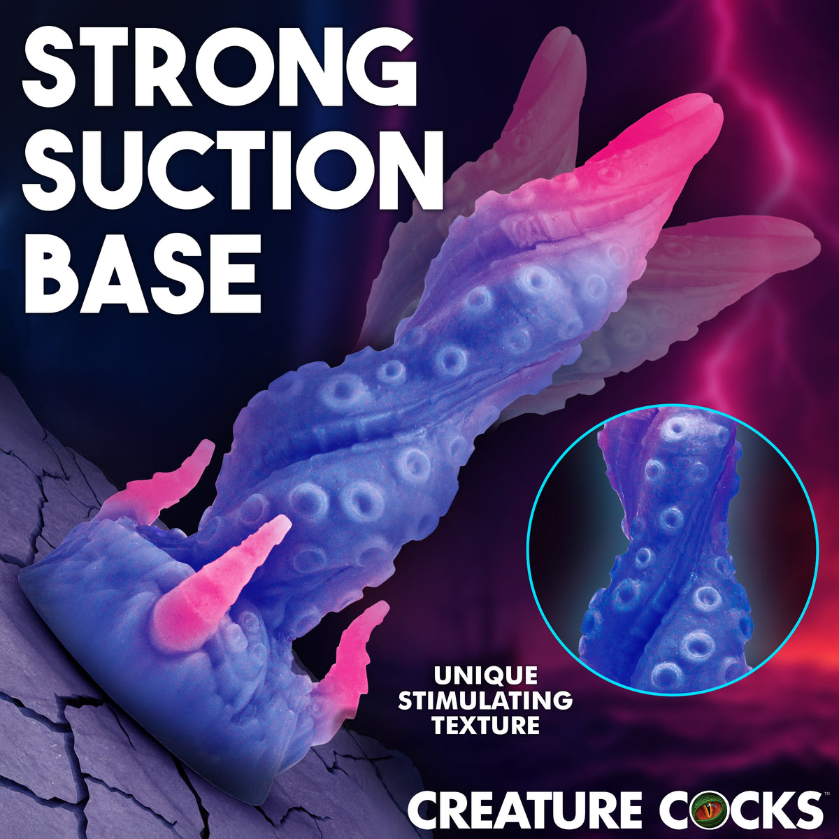Krakenar Tentacle Silicone Dildo, Silicone (view 3)