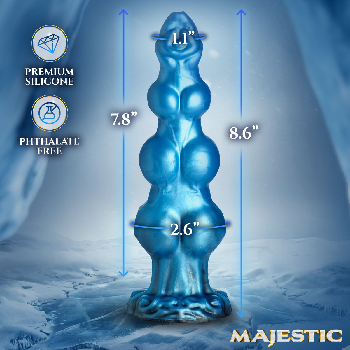 Auren Wolf King Silicone Dildo, Silicone (view 4)