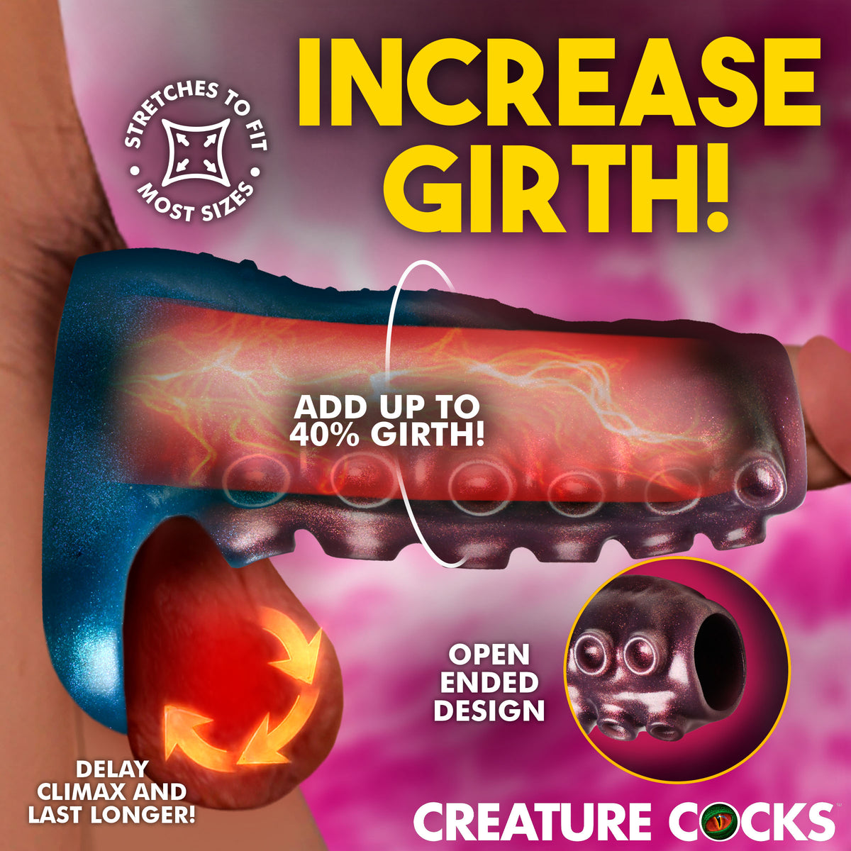 Tentagirth Tentacle Silicone Penis Enhancer – penis pump and enhancer (view 3)