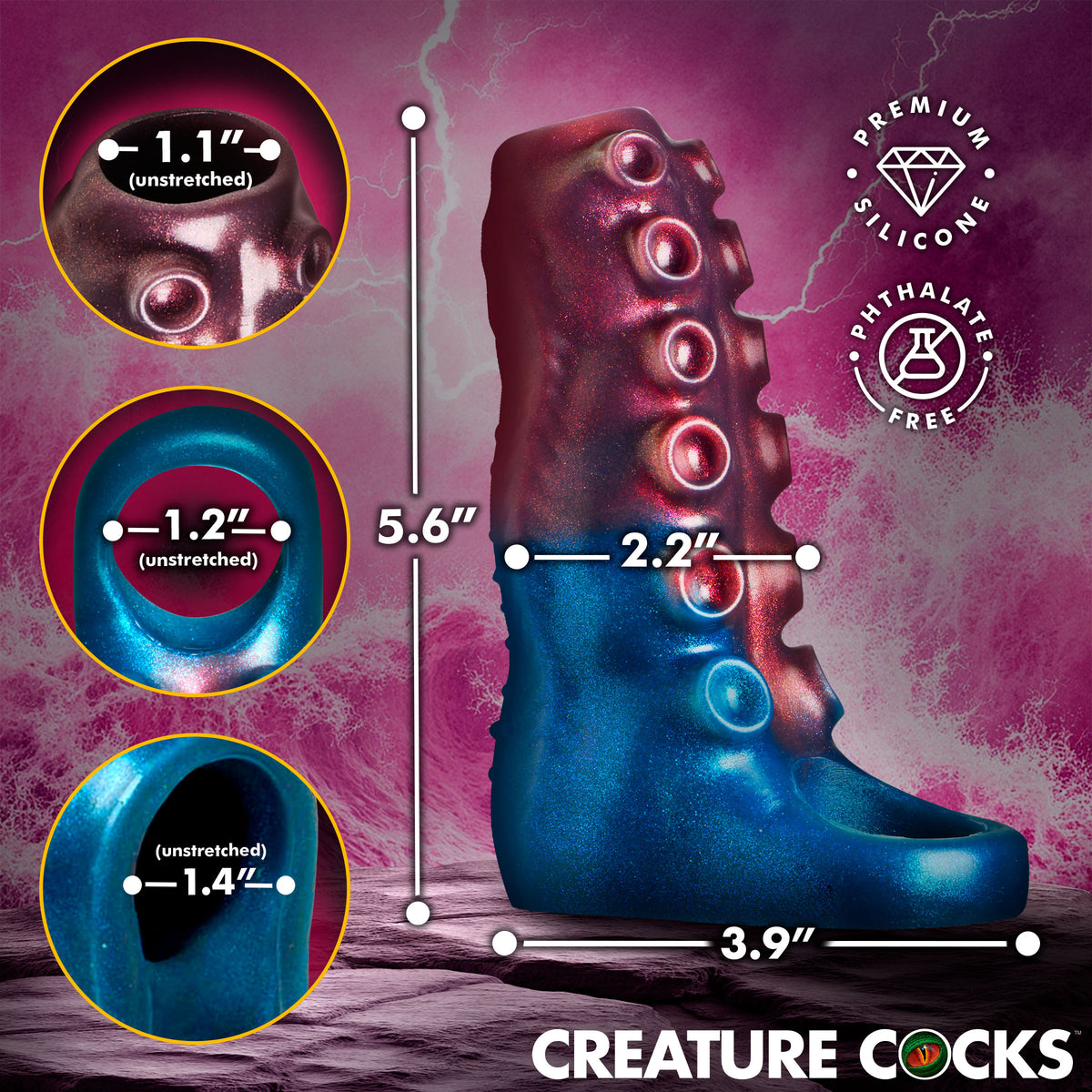 Tentagirth Tentacle Silicone Penis Enhancer – penis pump and enhancer (view 4)