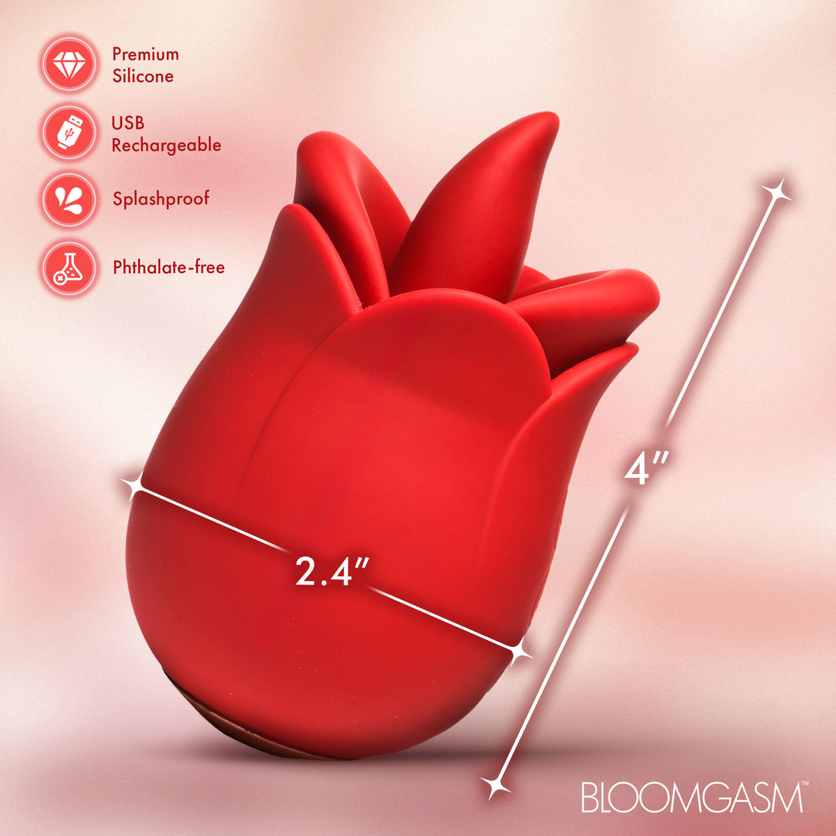 Petal Kiss Kissing and Licking Vibrator – clitoral suction toy (view 2)