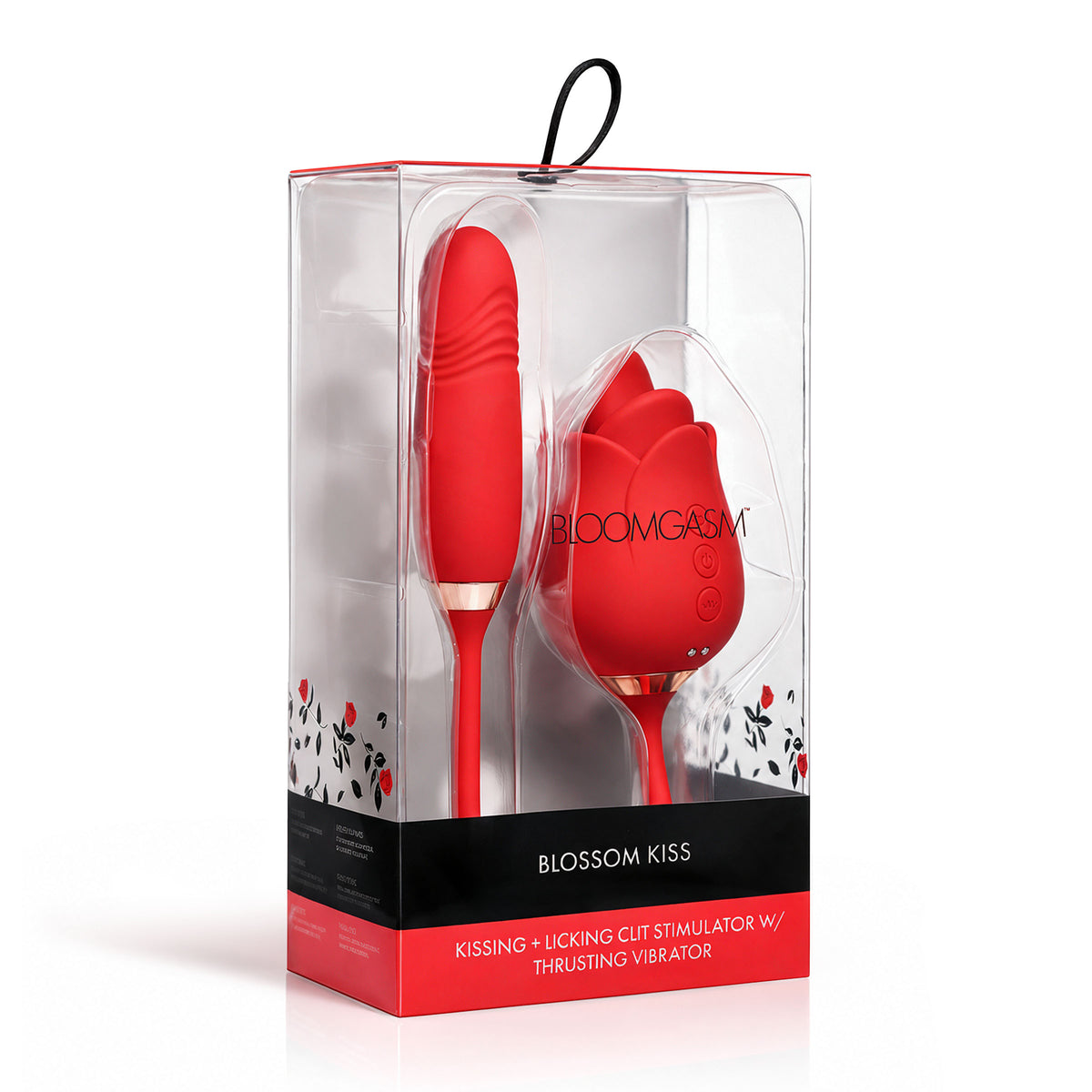 Blossom Kiss Kissing and Licking Clit Stimulator with Thrusting Vibrator – clitoral suction toy (view 7)