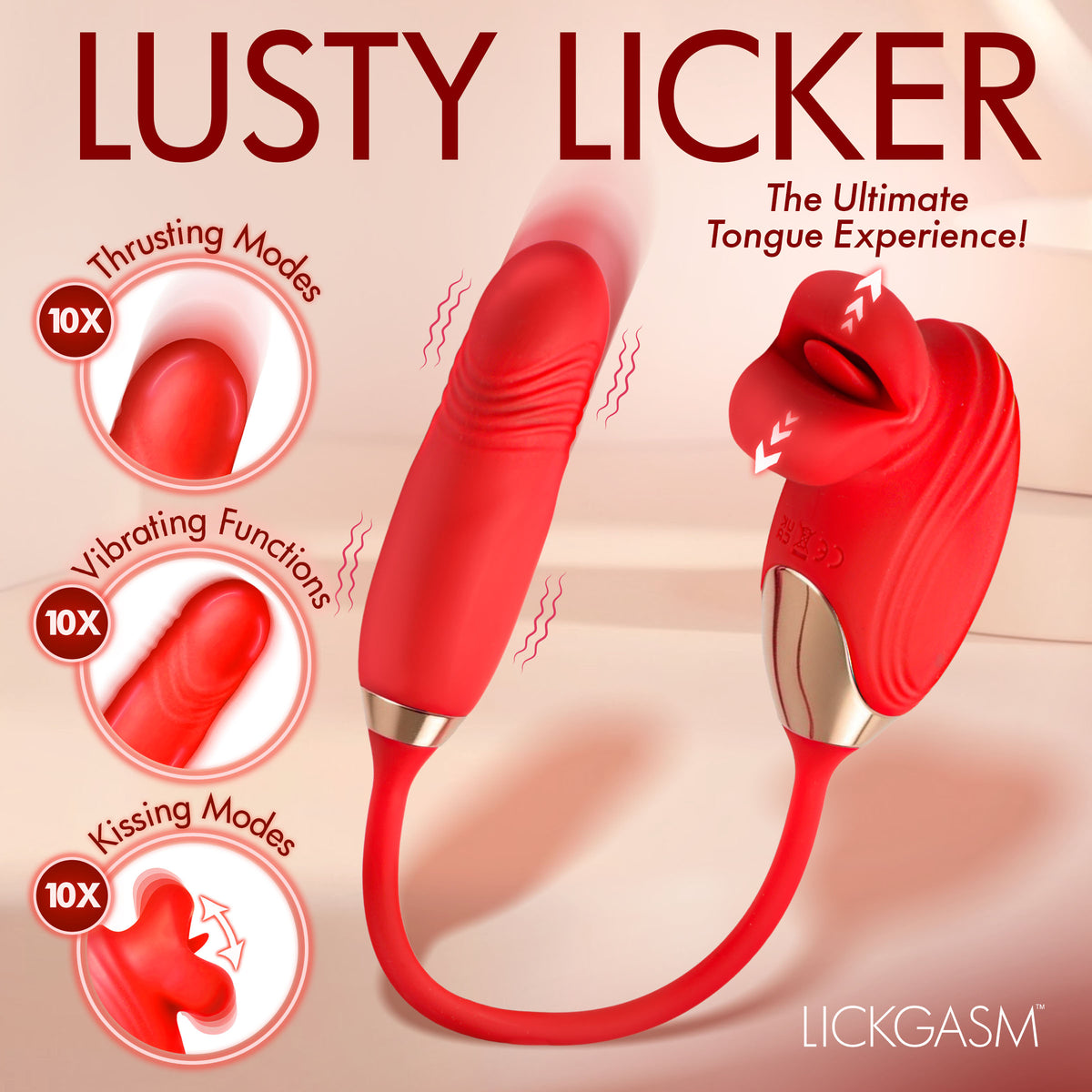 Bliss Kiss Kissing Clitoral Stimulator with Thrusting Vibrator – clitoral suction toy (view 2)